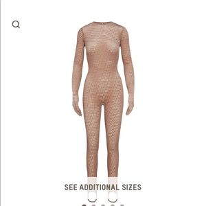 Skims velvet stirrup onsie